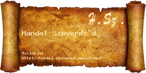 Handel Szeveréd névjegykártya